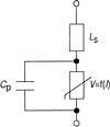 Figure 1. Basic structure of varistor model for simulation with PSpice